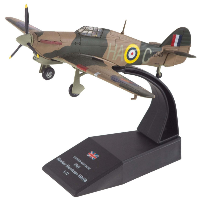 Model Aircraft 1/72 Scale WW2 Aircraft Hawker Hurricane Mk-1 