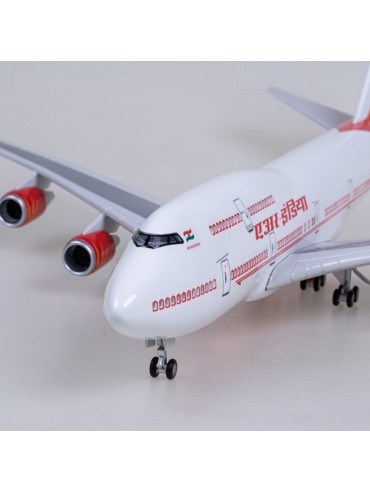 1/150 Air India B747-400 Passanger Plane Resin Airliner Air Bus with Wheel Set