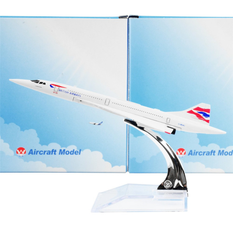 New BRITISH AIRWAYS Concorde G-BOAC Passenger Aircraft Plane Metal Diecast Model