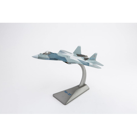 1:100 SU-57 Russian Fighter Diecast Metal Model - Pre-Built Sukhoi Aircraft Collection