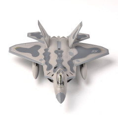 New 1/100 Scale USAF F-22 Raptor Fighter Aircraft Grey Camouflage Diecast Model 