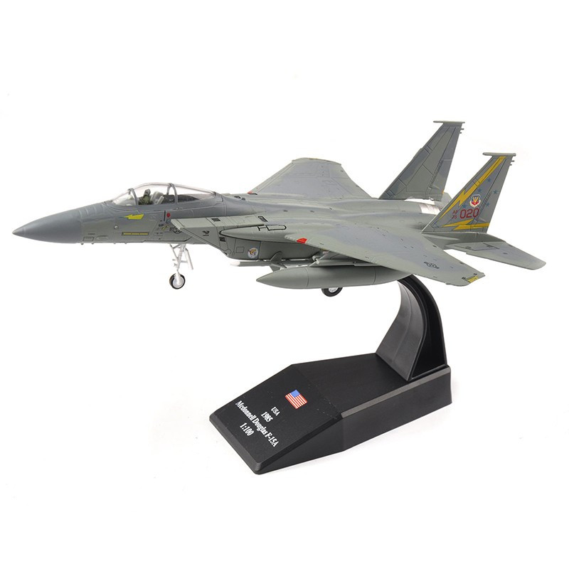 Building Blocks Model Airplane Army Navy Jet F-15 Eagle Fighter Plane 