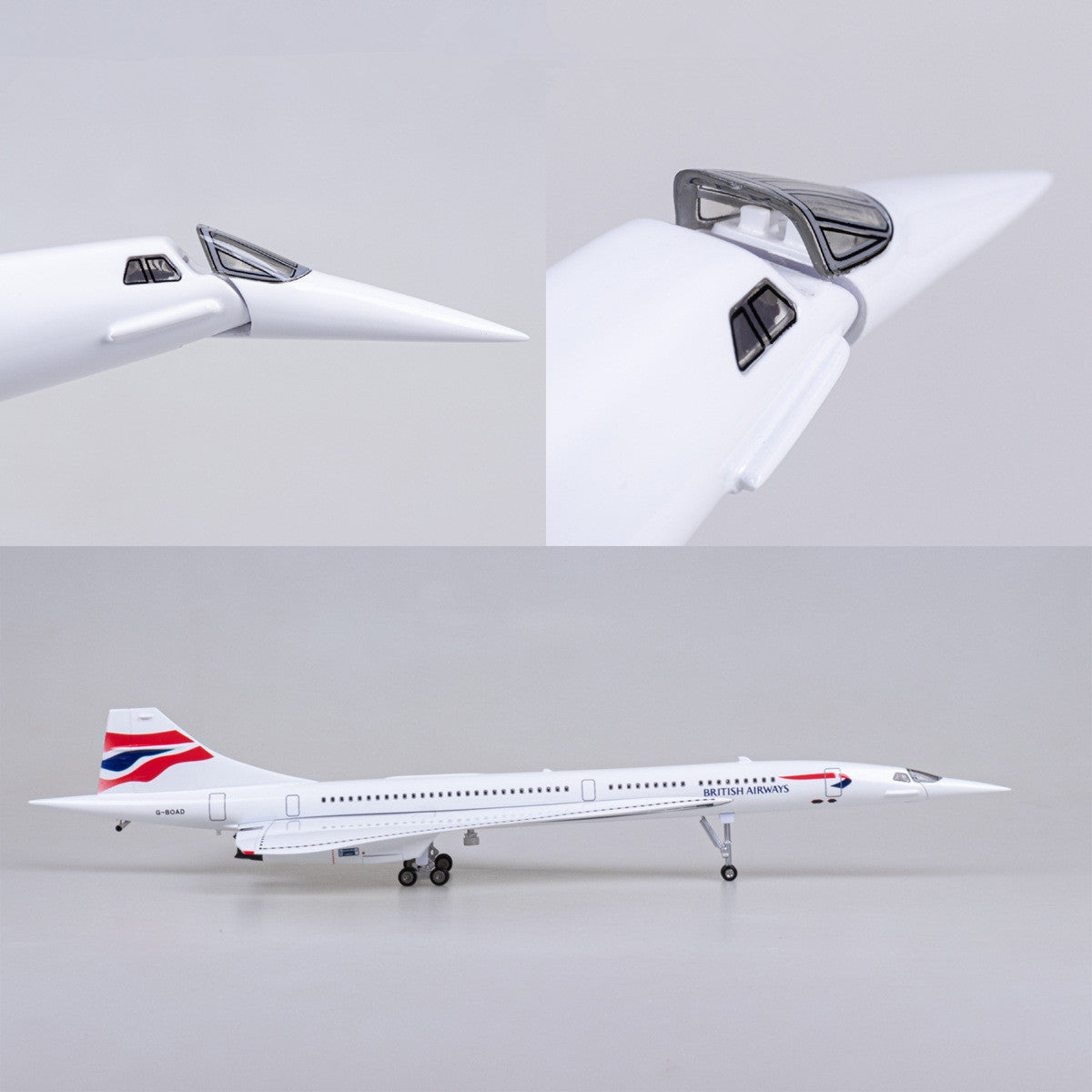 Concorde Display Model XL British Airways Concorde Resin Display Model Aircraft Premium ...