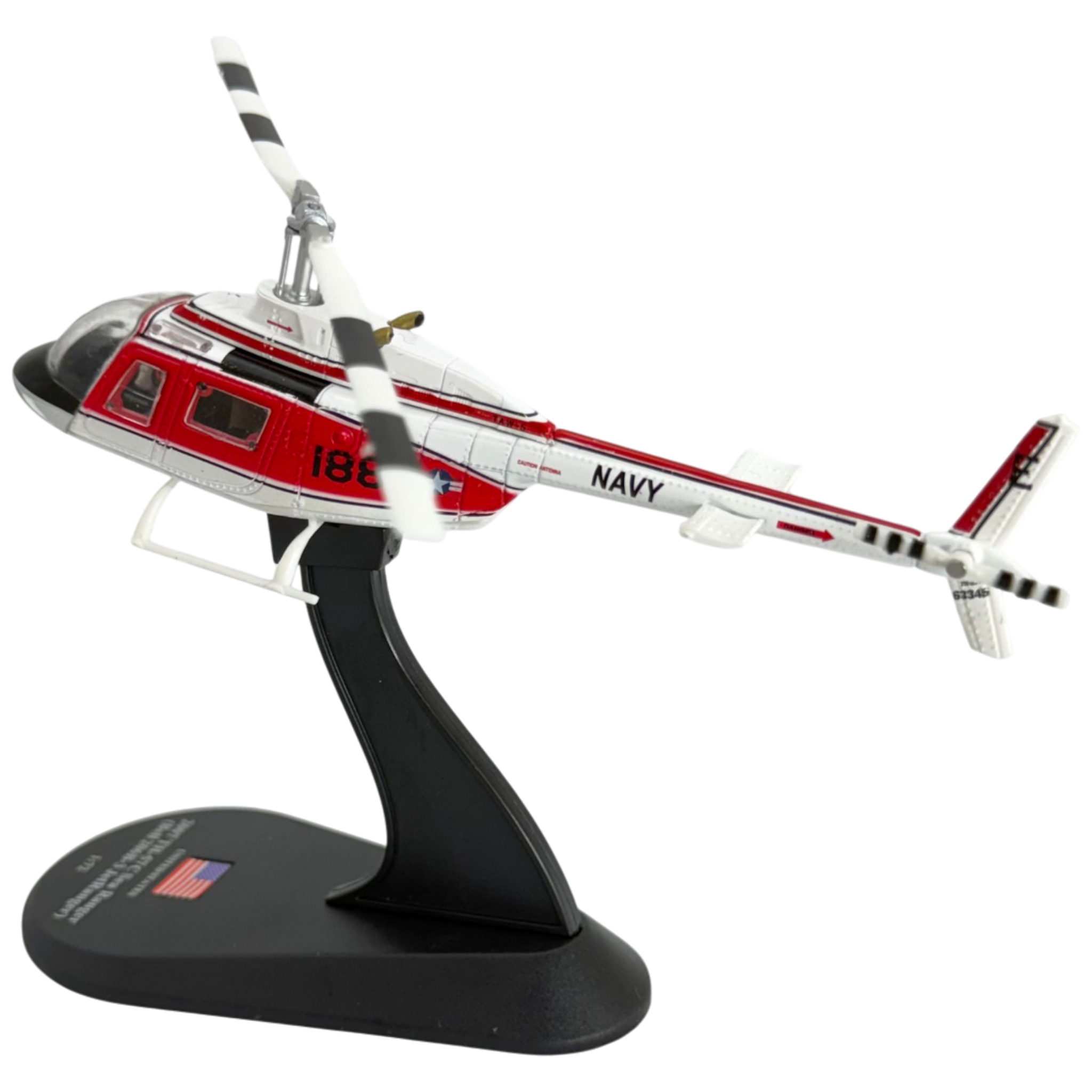 Bell 206 JetRanger Model Helicopter - 1/72 Scale Diecast Metal